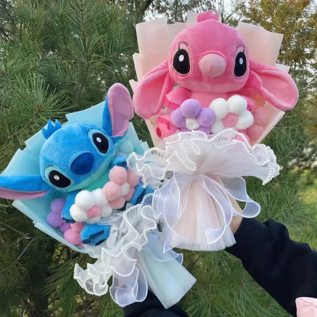 Kawaii Stitch Plush Bouquet – Crochet Flowers Graduation & Valentine Gift - Harajuku Style - Plushie - 4
