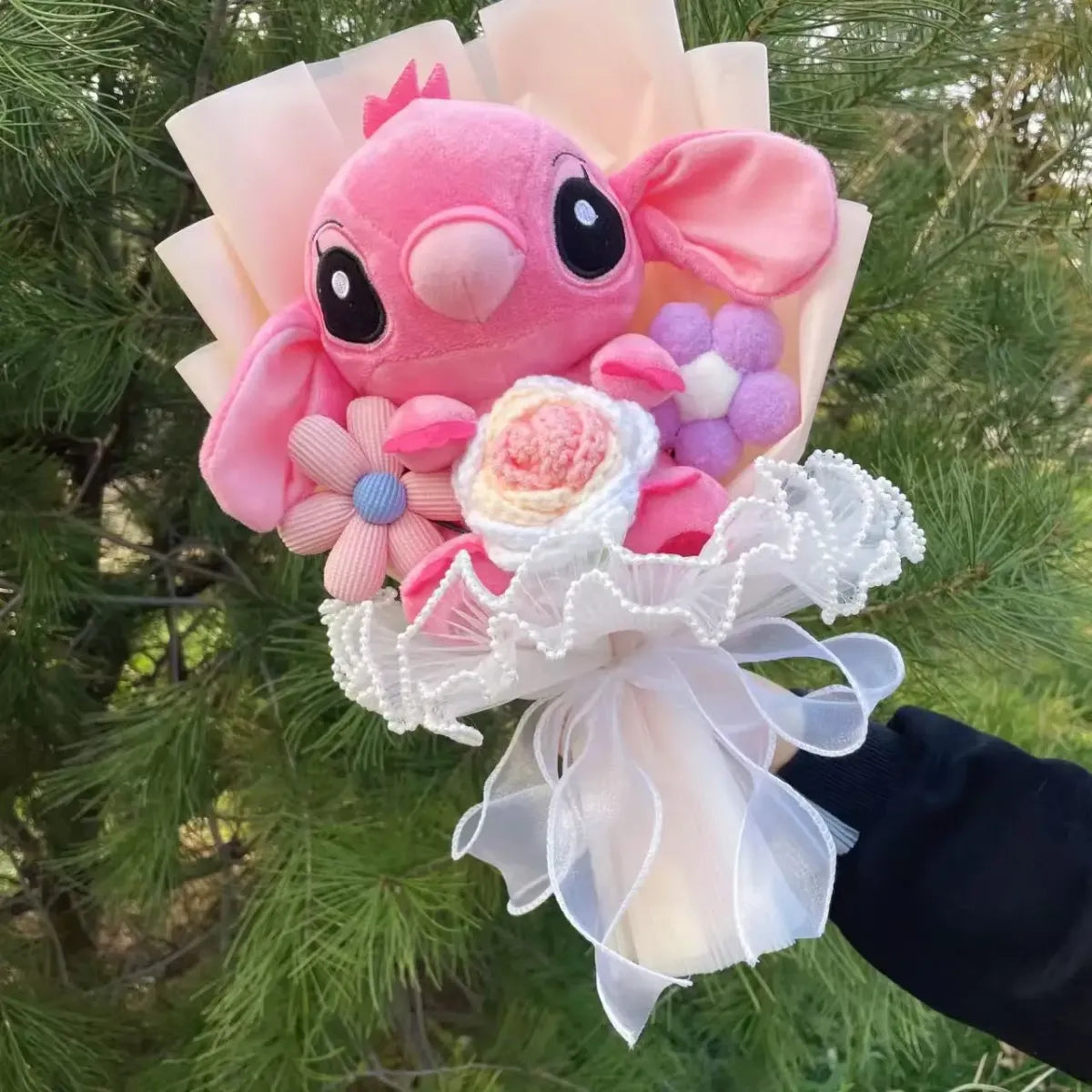 Kawaii Stitch Plush Bouquet – Crochet Flowers Graduation & Valentine Gift - Harajuku Style - Plushie - 18