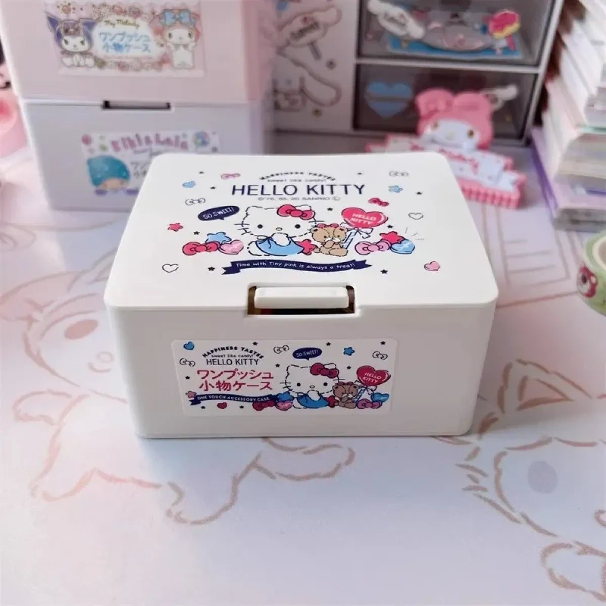 Sanrio Desktop Storage Box with My Melody & Kuromi - Tops - Stationary & More - 2