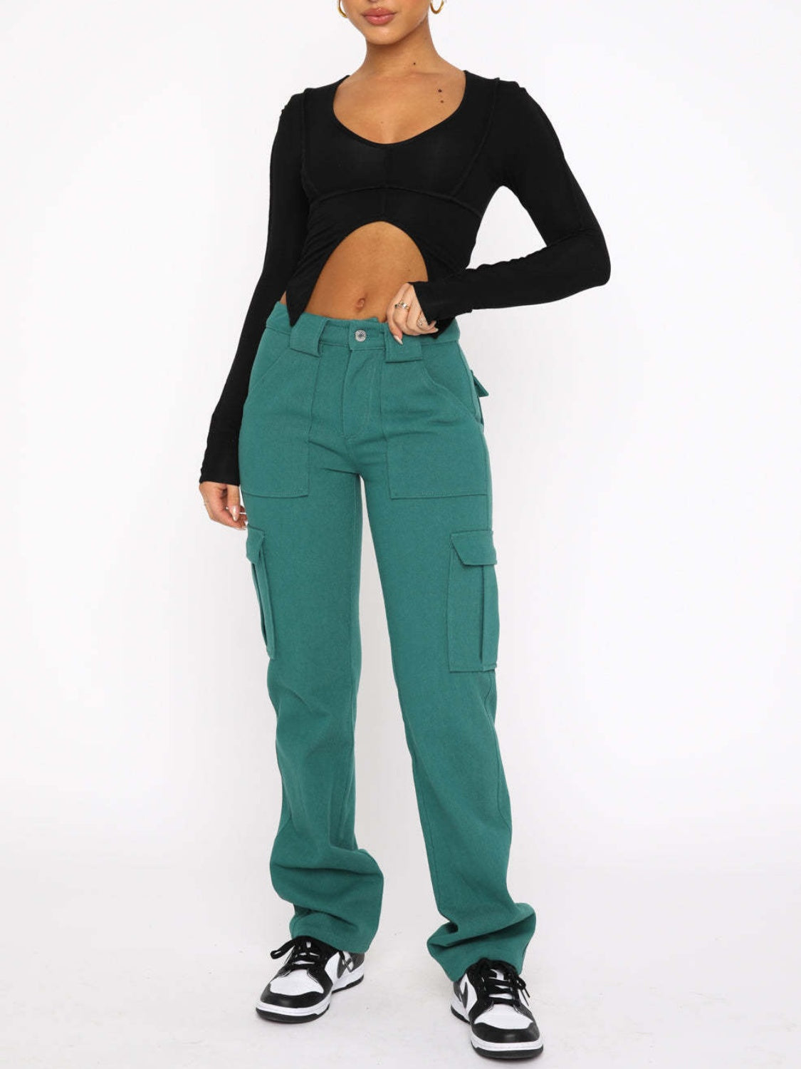 Straight Leg Cargo Pants - Bottoms - Pants - 7 - 2024