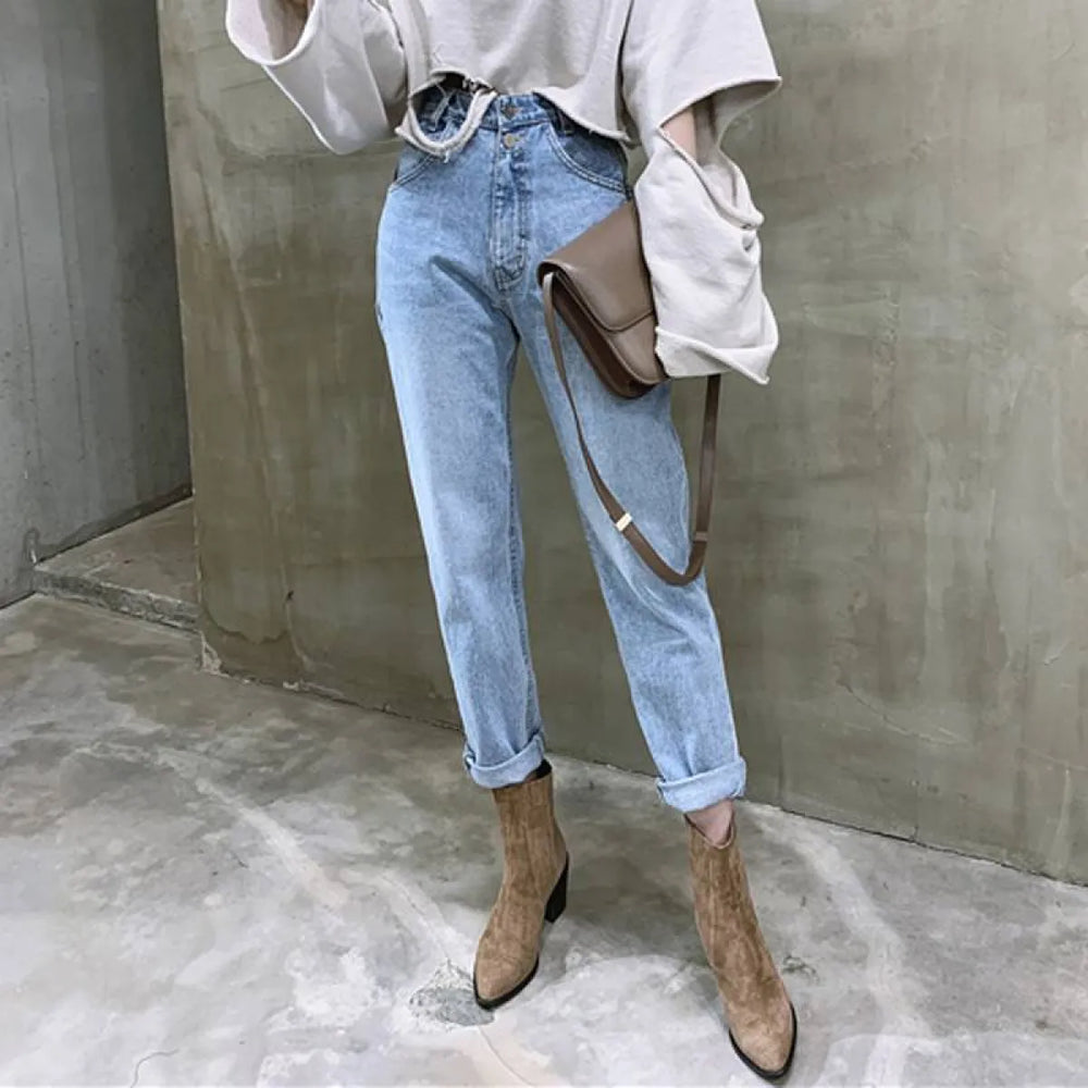 Straight Loose Denim Jeans - Bottoms - 1