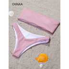 Glitter Strapless Bikini Set – Shiny Sparkle Beachwear 2025 - Swimsuits - Swimwear - 7
