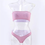 Glitter Strapless Bikini Set – Shiny Sparkle Beachwear 2025 - Swimsuits - Swimwear - 37