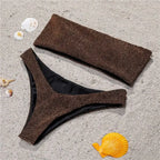 Glitter Strapless Bikini Set – Shiny Sparkle Beachwear 2025 - Swimsuits - Swimwear - 41