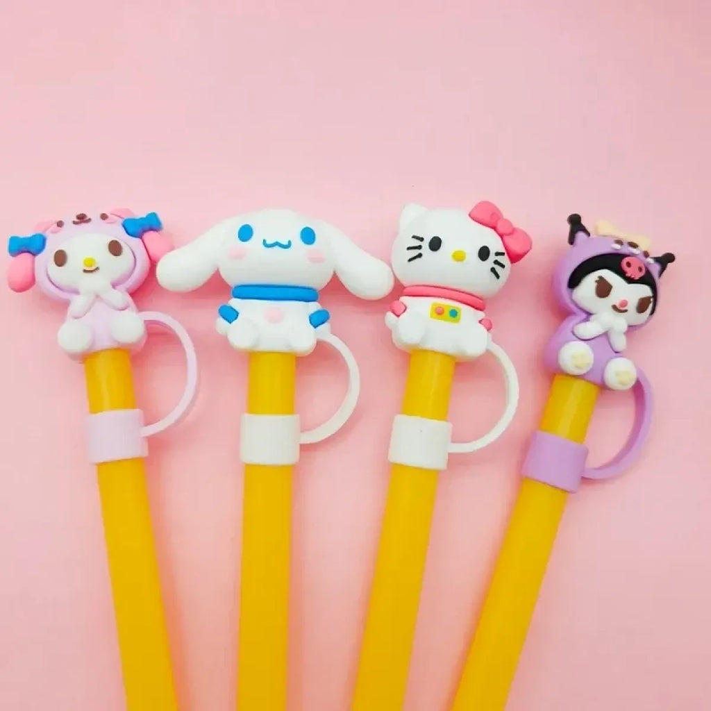 Sanrio Silicone Straw Cap Set – Hello Kitty & Friends - Sanrio - Accessory - 5