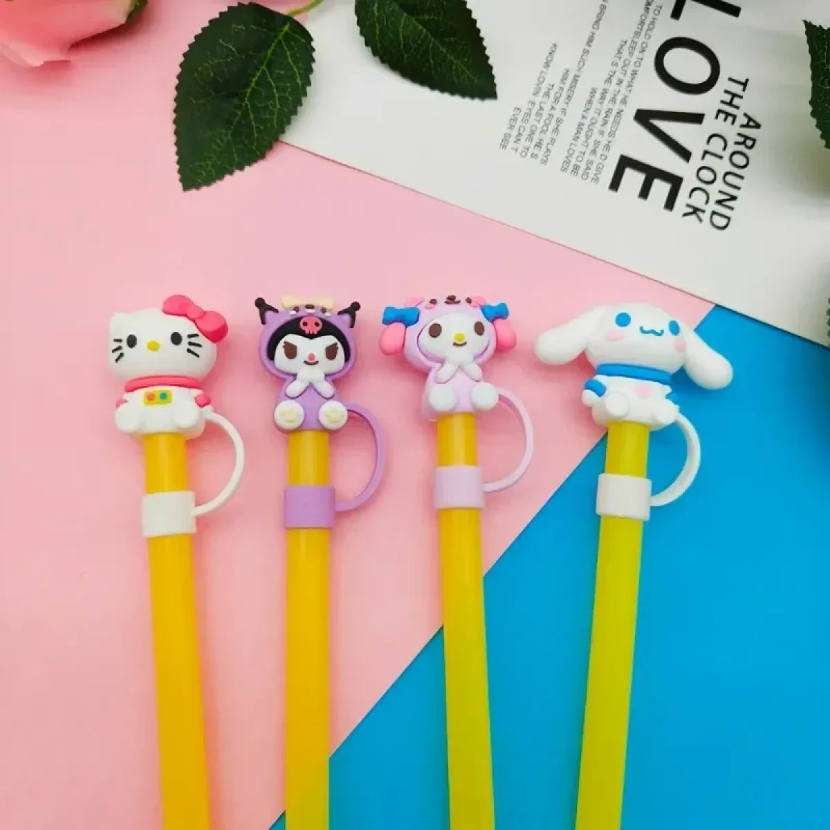 Sanrio Silicone Straw Cap Set – Hello Kitty & Friends - Sanrio - Accessory - 4