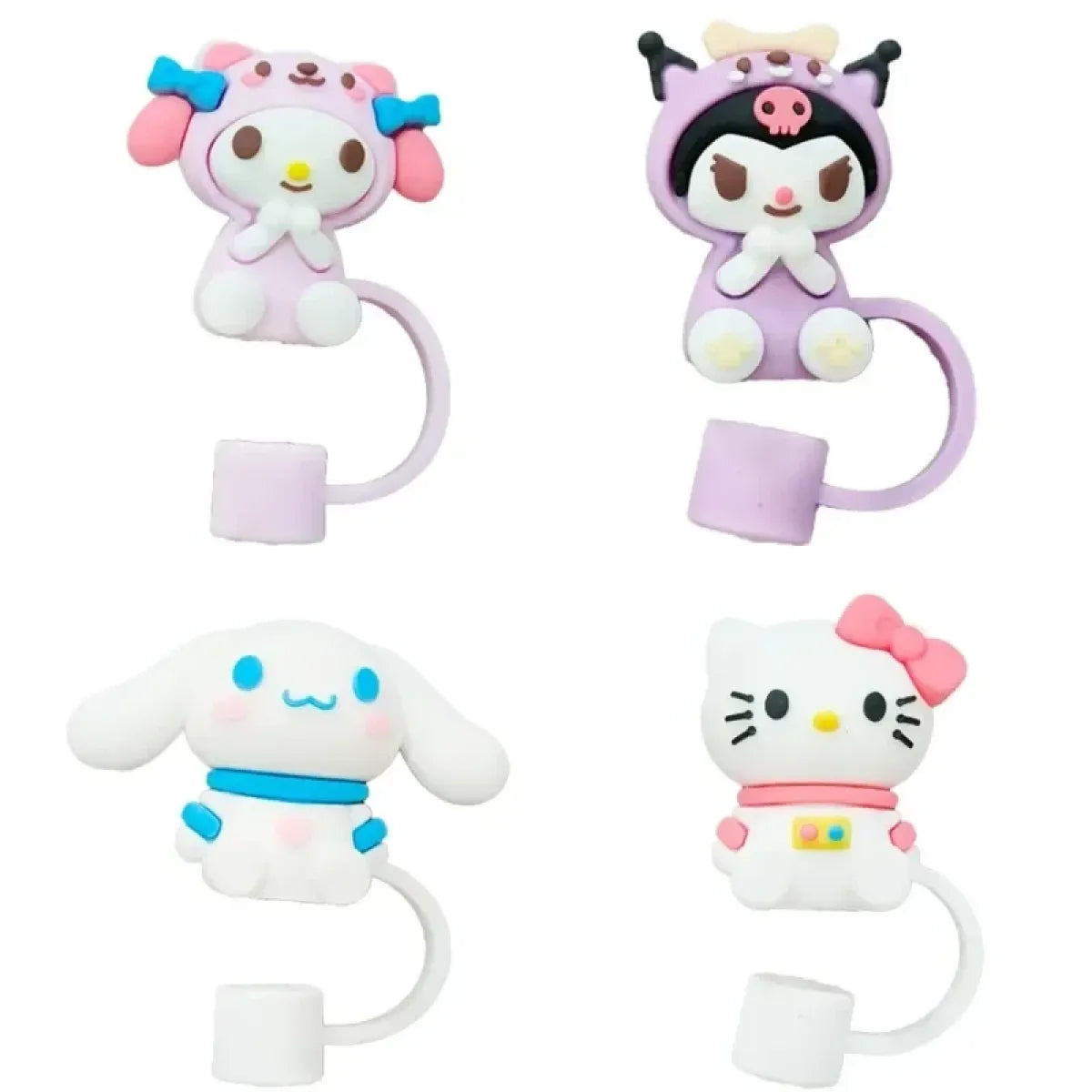 Sanrio Silicone Straw Cap Set – Hello Kitty & Friends - Sanrio - Accessory - 1