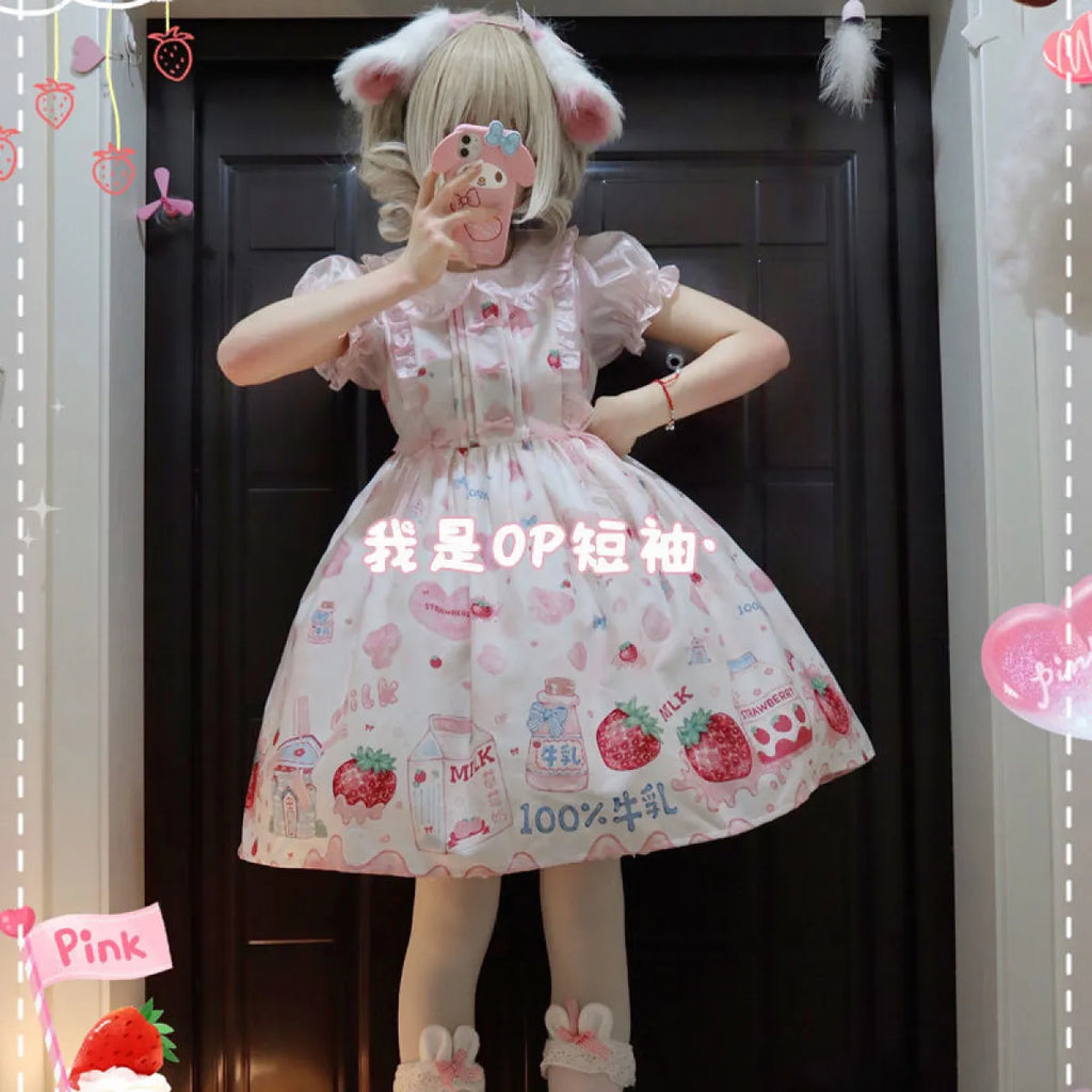 Strawberry Milk Lolita Dress - All Dresses - 2