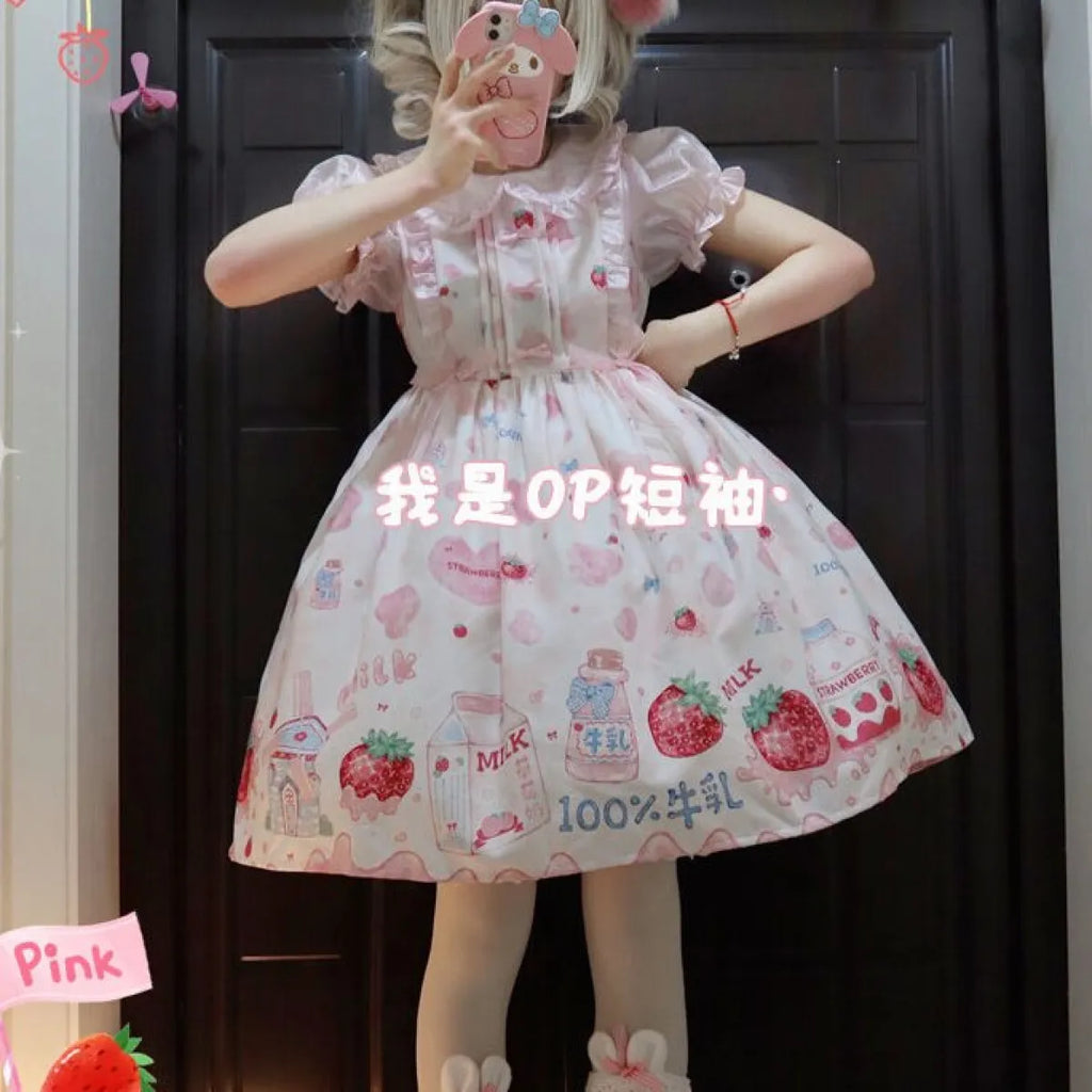 Strawberry Milk Lolita Dress - All Dresses - 6