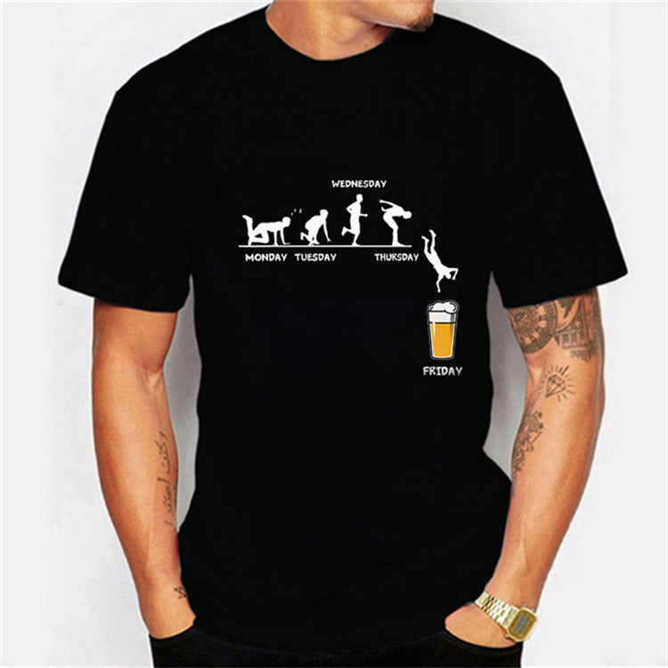 Hip-Hop Streetwear Beer Graphic T-Shirt - ZJM11680 / XXS - T-Shirts - T-Shirts - 4 - 2024