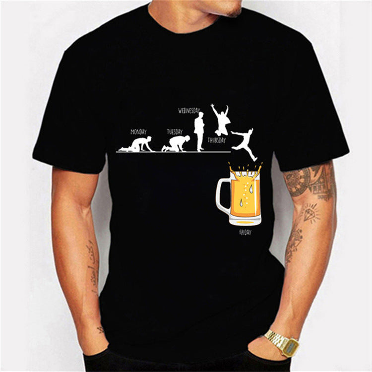 Hip-Hop Streetwear Beer Graphic T-Shirt - ZJM11679 / XXS - T-Shirts - T-Shirts - 8 - 2024