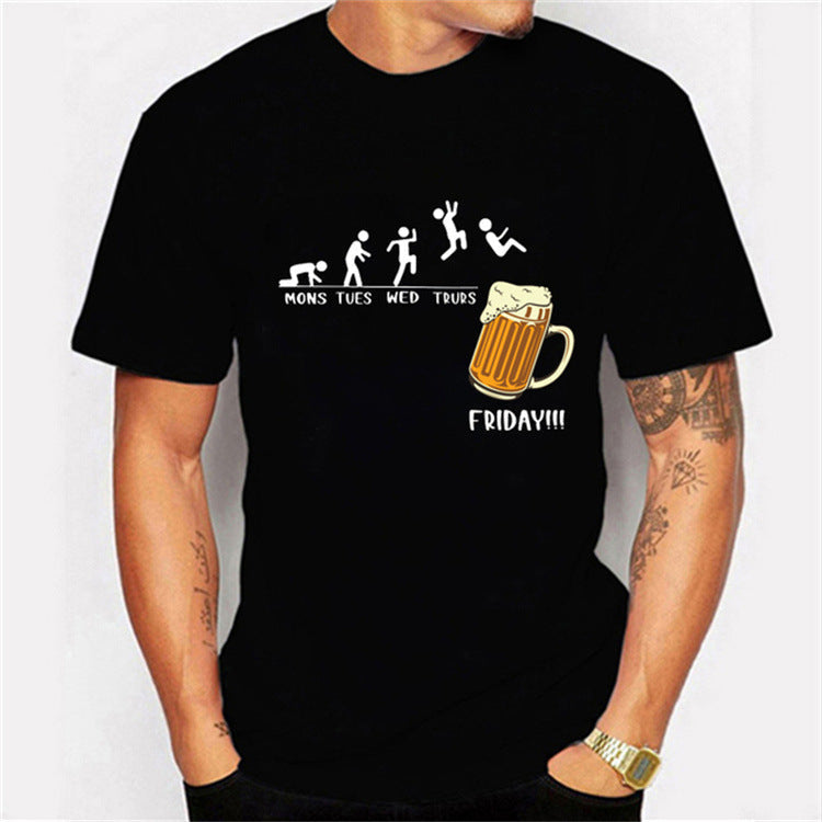 Hip-Hop Streetwear Beer Graphic T-Shirt - ZJM11676 / XXS - T-Shirts - T-Shirts - 9 - 2024