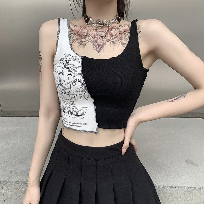 Streetwear Punk Style Crop Top - Women’s Clothing & Accessories - Shirts & Tops - 3 - 2024