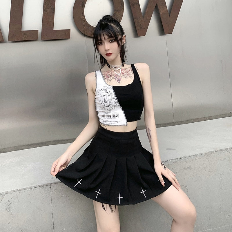 Streetwear Punk Style Crop Top - Women’s Clothing & Accessories - Shirts & Tops - 4 - 2024