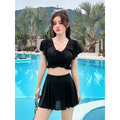 Korean Ruffle Striped Bikini Set with Skirt - Bottoms - Swimsuits - 6
