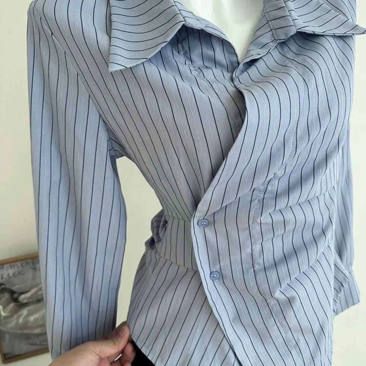 Striped Harajuku Irregular Blouse - Women’s Clothing & Accessories - Tops - 4