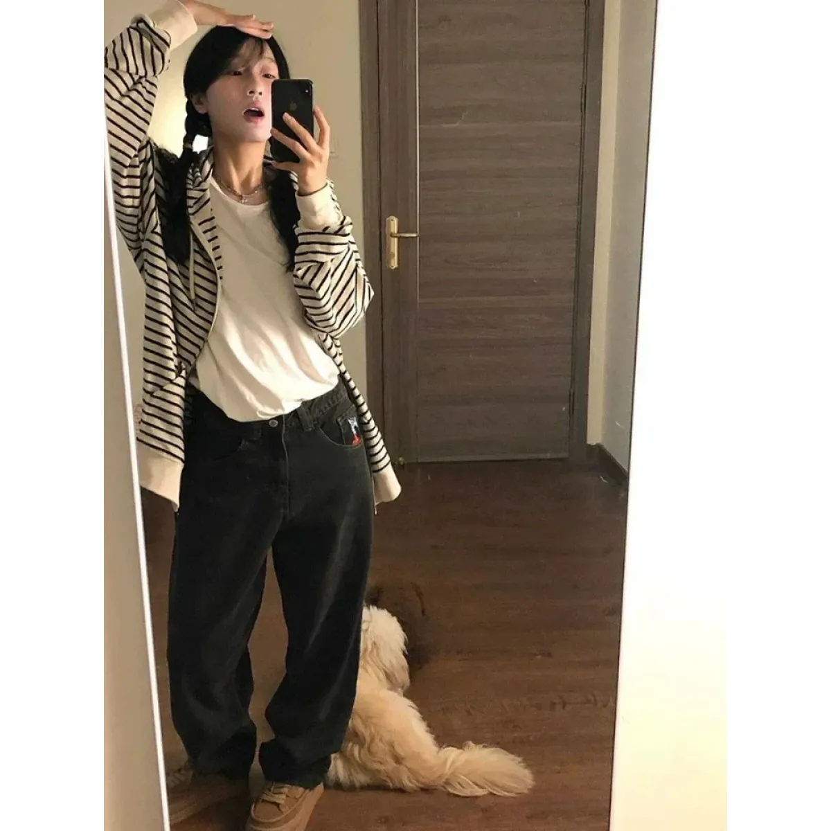 Striped Harajuku Zip Hoodie - Hoodies & Sweatshirts - Sweatshirts - 3