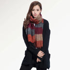 Warm Wide Striped Pashmina Scarf - Women’s Clothing & Accessories - 12