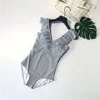 Striped Ruffled Swimsuit - Women’s Clothing & Accessories - 15