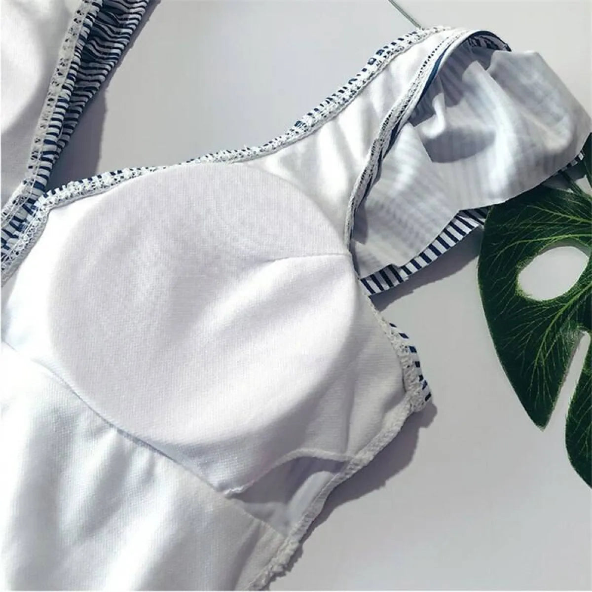 Striped Ruffled Swimsuit - Women’s Clothing & Accessories - 19