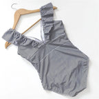 Striped Ruffled Swimsuit - Women’s Clothing & Accessories - 21