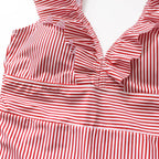 Striped Ruffled Swimsuit - Women’s Clothing & Accessories - 24