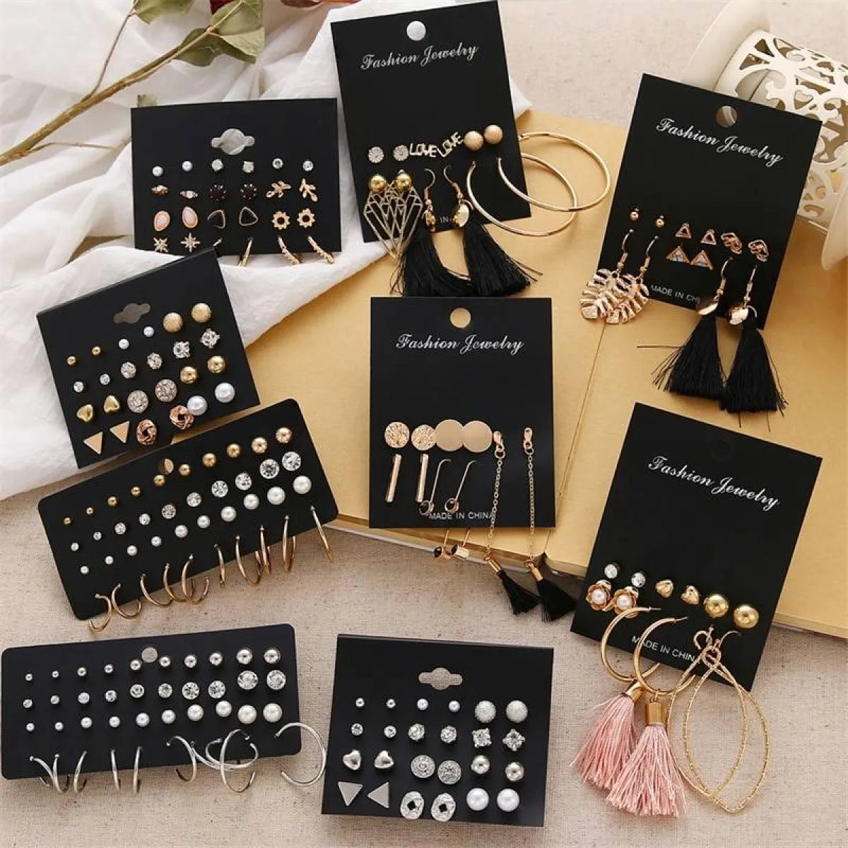 Stylish Earrings Set - Women’s Jewelry - 1