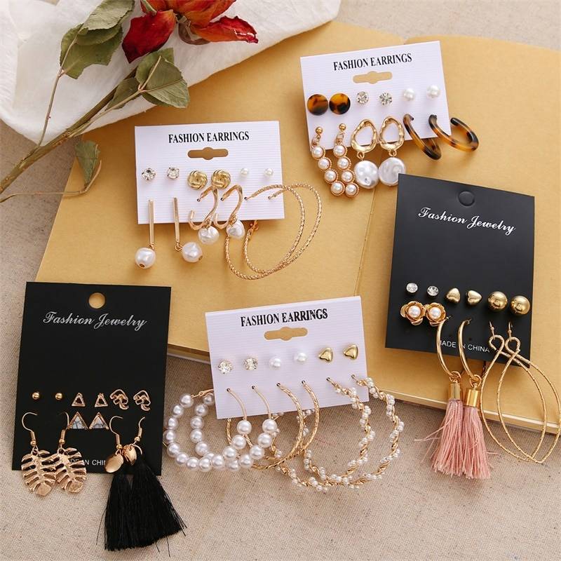 Stylish Earrings Set - Women’s Jewelry - Earrings - 13 - 2024