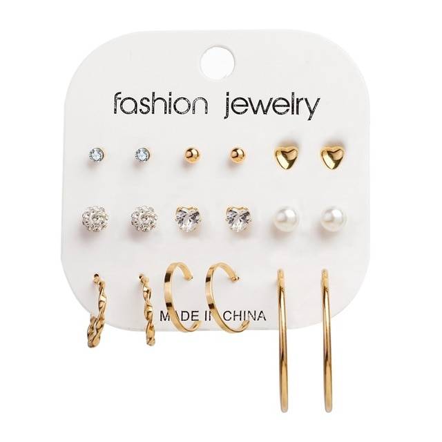 Stylish Earrings Set - Style 18 - Women’s Jewelry - Earrings - 36 - 2024