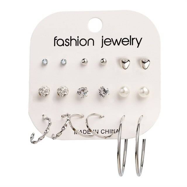 Stylish Earrings Set - Style 19 - Women’s Jewelry - Earrings - 37 - 2024