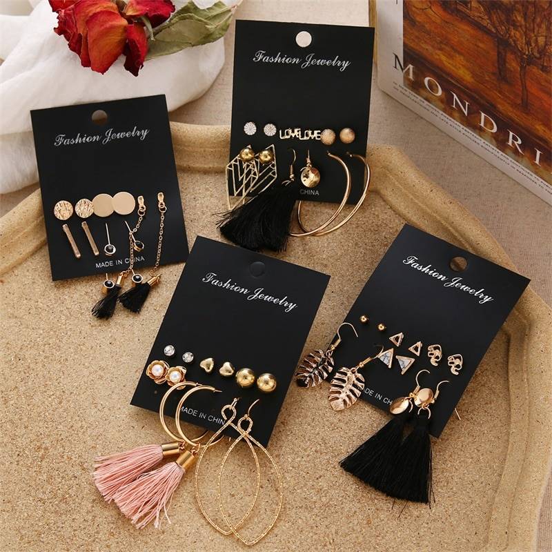 Stylish Earrings Set - Women’s Jewelry - Earrings - 4 - 2024