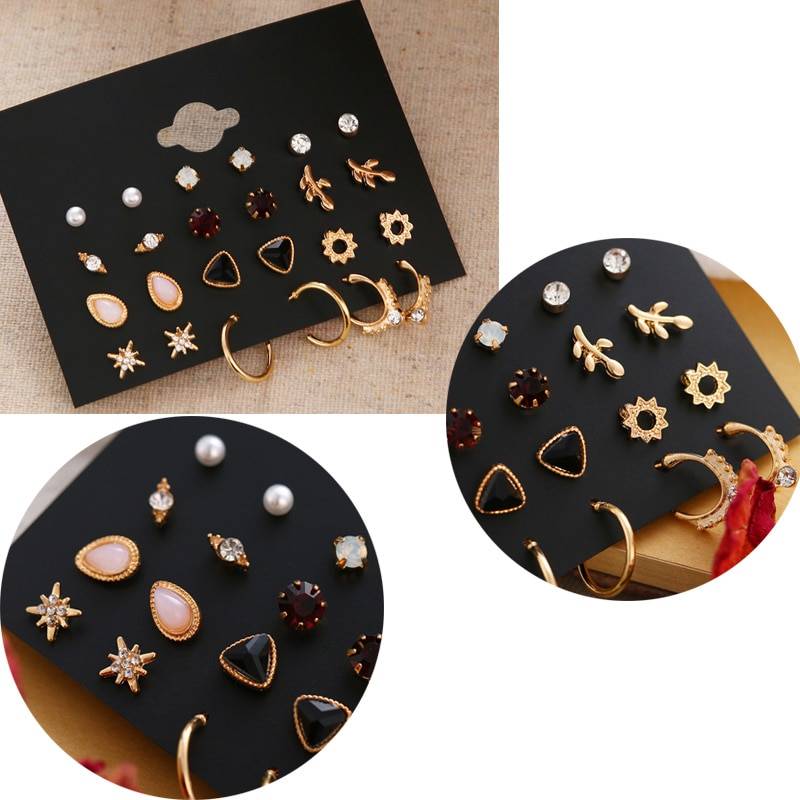 Stylish Earrings Set - Women’s Jewelry - Earrings - 7 - 2024