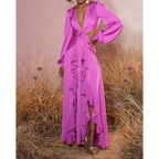 Stylish Wrap Dress With Tie Waist - All Dresses - 7