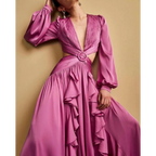 Stylish Wrap Dress With Tie Waist - All Dresses - 9