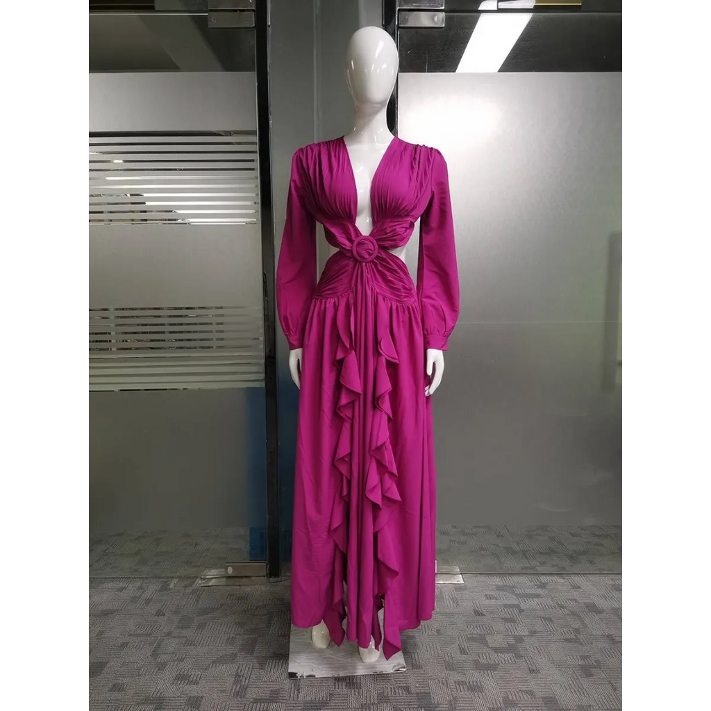 Stylish Wrap Dress With Tie Waist - All Dresses - 11