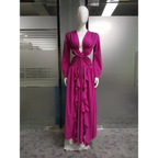 Stylish Wrap Dress With Tie Waist - All Dresses - 11