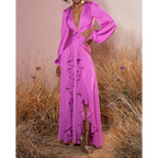 Stylish Wrap Dress With Tie Waist - All Dresses - 18