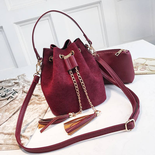 Cute Suede Bucket Bag - Women Bags & Wallets - Handbags - 1 - 2024