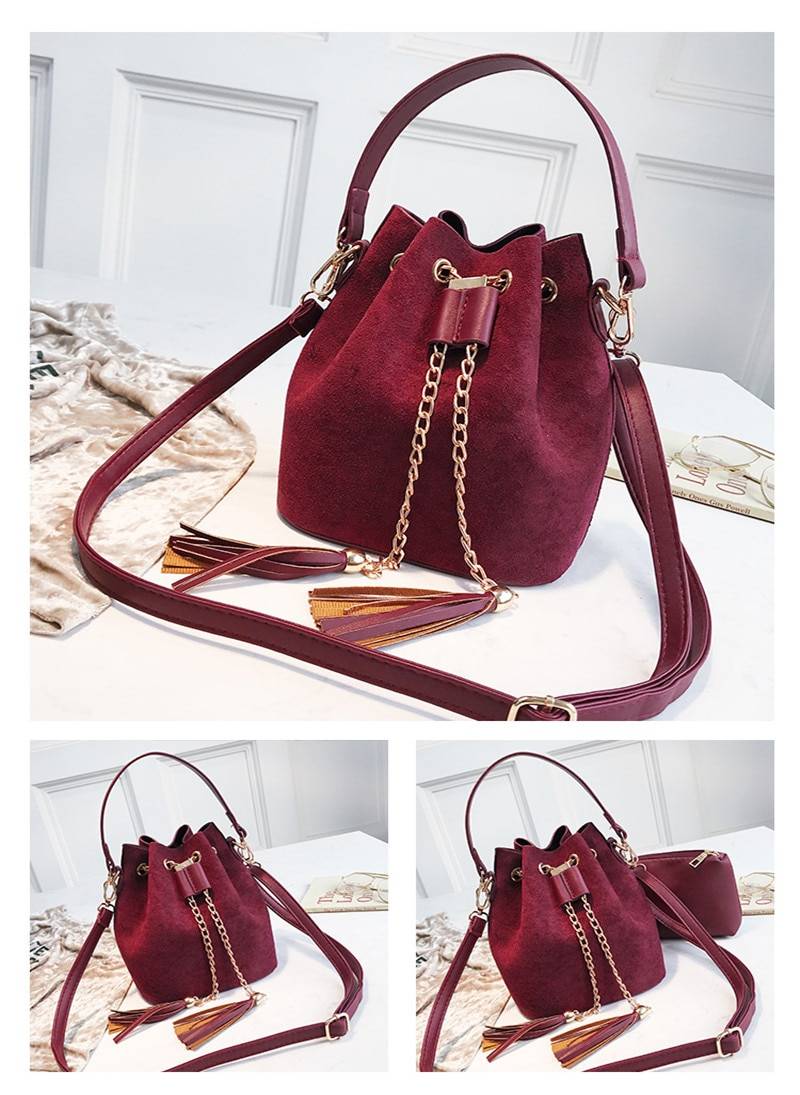 Cute Suede Bucket Bag - Women Bags & Wallets - Handbags - 12 - 2024