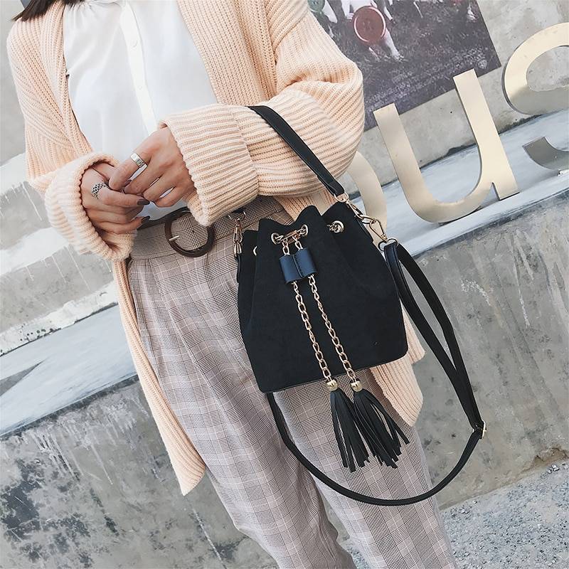 Cute Suede Bucket Bag - Women Bags & Wallets - Handbags - 8 - 2024