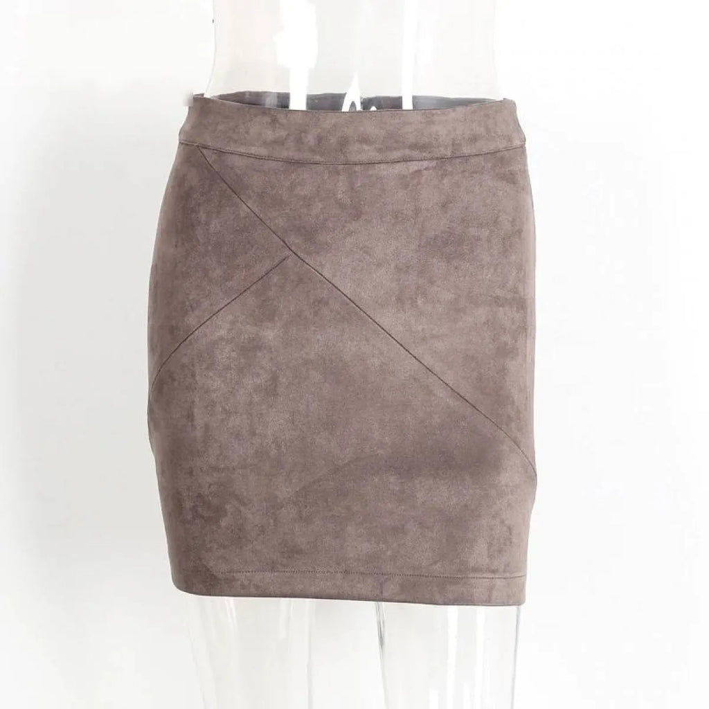 Sexy Suede Pencil Skirt - Bottoms - 14