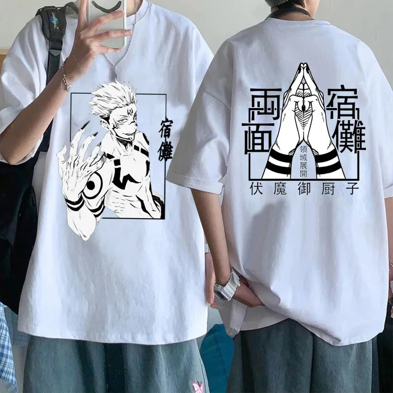 Sukuna Jujutsu Kaisen Oversized Graphic Tee - T-Shirts - T-Shirts - 2024 - 5 - Worldwide Shipping