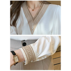 Women’s White Long Sleeve Summer Blouse - Women’s Clothing & Accessories - 7
