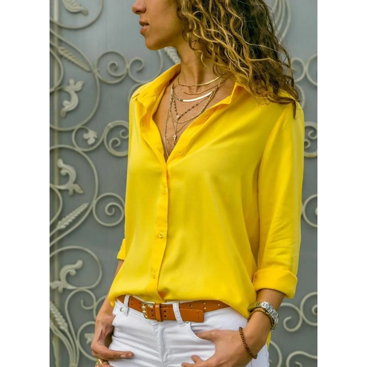 Summer Button Down Shirt - T-Shirts - 12