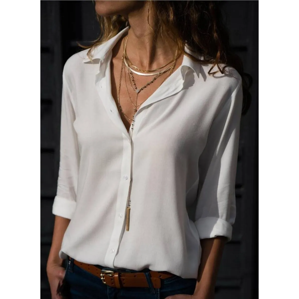 Summer Button Down Shirt - T-Shirts - 16