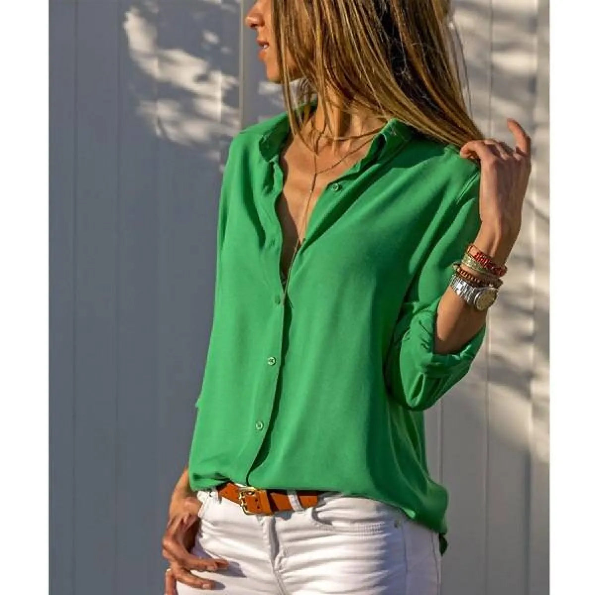 Summer Button Down Shirt - T-Shirts - 19
