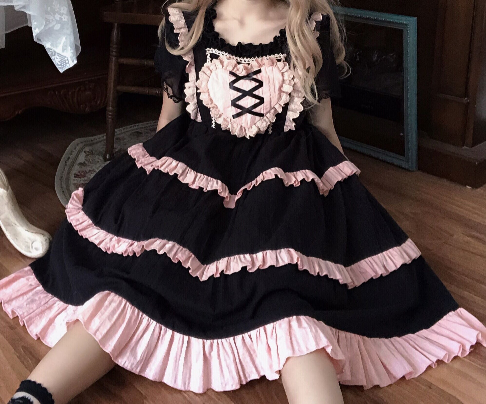 Summer Tea Party Princess Lolita - Black / L - All Dresses - Dresses - 17 - 2024