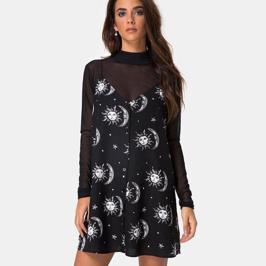 Sun Moon Gothic Mini Dress - All Dresses - Dresses - 1 - 2024