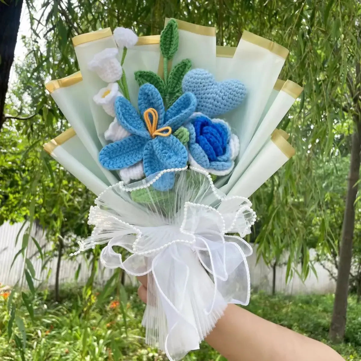 Sunflower Crochet Bouquet – Handmade Gift for Weddings & Birthdays - Christmas - Plushie - 7