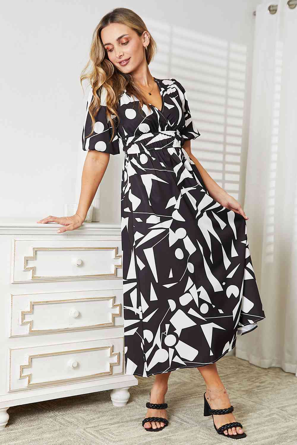 Surplice Balloon Sleeve Dress - All Dresses - Dresses - 15 - 2024